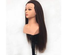 CANDYANA Formation Head 24 Pouces Formation Tête avec épaule High Grade Coiffure marotte Cheveux Longs tête malléable