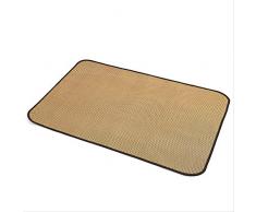 NOBRAND WHSG Tapis d’été pour enfants de la maternelle Siesta Tapis de berceau en rotin double face 60 x 120 cm