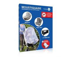 Moustiquaire universelle TRANQUILISAFE® pour landau, poussette, nacelle, couffin, cosy et lit parapluie de toutes marques + housse de rangement OFFERTE - Nouvelle version