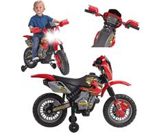FEBER Motorbike Cross 400F - Moto à Batteries pour Enfants de 3 à 5 ans, 6v, Rouge (Famosa 800011250)