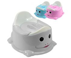 Monsieur Bébé ® Pot de toilette + couvercle anti odeur + poignée de transport - Trois coloris - Norme CE
