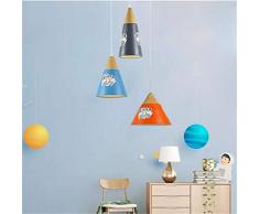 NUO-Z Lustre Plafonnier Chandelier Suspension Nordique Macaron Lustre Restaurant Trois Moderne Chambre d'enfant Créatif Céramique Solide Bois Conduit Table