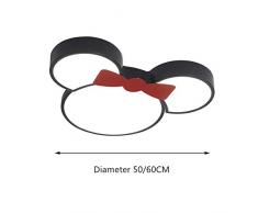 Chambre d'enfant Plafonnier LED Lumière blanche 6000K Plafonnier Disney Minnie Lampe de protection créative des yeux Garçon Fille Éclairage de la chambre à coucher de la maternelle,24W∅50CM
