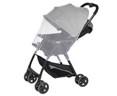 Sekey Moustiquaire Poussette pour Landau, Poussette, lit Parapluie et Auto-siège, Universel Protection Anti-Insectes Bébé, Buggy Filet de Poussette, Blanc