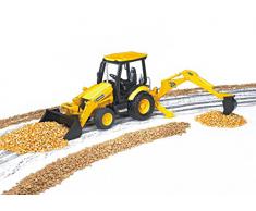 Bruder - 2427 - Véhicule Miniature - Tractopelle JCB Midi Cx Jaune