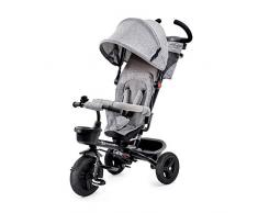 Kinderkraft Tricycle Enfant Évolutif AVEO, 9 mois à 5 ans, Accesoires, Gris