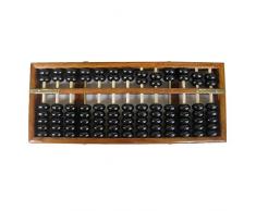 JunYi Calculatrice traditionnelle 13 chiffres en bois avec boulier chinois Soroban