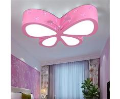 Malovecf Chambre d'enfant Plafonnier Chambre Lampe LED Créative Papillon Éclairage Jardin d'enfants Filles Princesse Éclairage d'ambiance, 500 * 400 * 100 mm, 24 W, lumière blanche