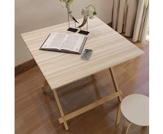 DJZDZ Z4D0Z8 Table pliante en bois pour ordinateur portable/bureau denfant/petite table décorative 70 x 70 x 70 cm