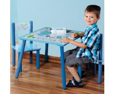 Kesper 17721 Dino Table d'Enfant avec 2 Chaises Bois Multicolore 30 x 30 x 15 cm