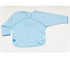 Bavoir pour bébé à manches longues / pull manches longues en coton bleu clair avec une inscription mignonne du label allemand Ringelsuse
