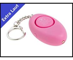 imowell Alarme de Panique avec alarme avec lampe de poche, Très Bruyant 130dB comme porte-clés en rose – moins dangereux que Spray au poivre