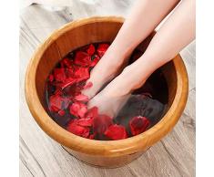 YALTOL Chêne Pieds latéraux de trempage de santé à Domicile Ronde, Le Baril de Bain de Pieds à Plat, Bain de Pieds, voûte en Berceau, Baignoire Peuvent être utilisés comme Cadeaux, Artisanat
