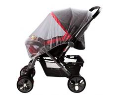 Bleu Gris Universelle Moustiquaire pour Poussette Landau et Lit Tissu à Mailles Résistante