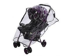 Housse Poussette Pluie Confort bébé Universel pour Landau PVC Imperméable à leau Vent à Lépreuve Poussière Parapluie Couverture Accessoire Fermeture éclair