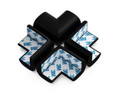 Gshy 8 Coins De Table Protection Bebe avec d’Adhésifs Forts Anti-Collision Mousse Sécurité Enfant Protege Coin Meuble Protégez lenfant Contre Les Blessures (Noir)