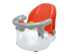 SARO – Anneau de Bain Inclinable pour Bébé – Siège de Bain Pliable Bébé - Fauteuil Bain Surface Antidérapante - Ténèbres à Forte Fixation, Ergonomique et Ouverture Frontale(ROUGE)