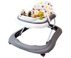 Monsieur Bébé ® Trotteur bébé évolutif musical, pliable et réglable en hauteur - 6 coloris - Norme NF EN 1273