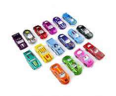 Métal Lot Voiture Miniature Mini Jouet Coffret 16 Pieces Petites Voiture Miniatures Enfant Cadeau-Voiture Enfant Garcon Fille 3 4 5 Ans