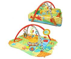 Leogreen - Tapis déveil pour Bébé Musical Dès la naissance, Tapis dEveil évolutif multifonction 5-en-1 avec 8 activités pour jouer, arches amovibles, 106 x 92 cm