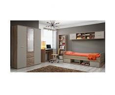 Paris Prix - Chambre Complète Enfant 5p Dino Iv Chêne & Blanc