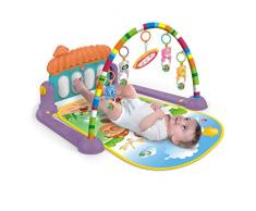 AMITAS Tapis Musical dÉveil de la Jungle pour Bébé, Bébé Piano Tapis Musique et Sons Toys Pad pour ou garçon et Fille