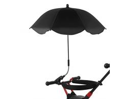 TIREOW Ombrelle - Conception Pliable Parapluie bébé Universel Parasol UV Parasol pour Poussette (Noir)