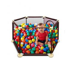 Détachable Playpen Clôture de Sécurité Parc Bébé Pliable Barrière de Sécurité Enfant Pour Enfants Pour Les Bébés/Tout-Petits/Nouveau-Nés/Nourrissons (Café)