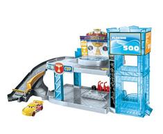 Disney Pixar Cars Coffret Garage Florida 500 pour petites voitures, véhicule Jackson Storm inclus, jouet pour enfant, FWL70