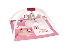 Nattou Tapis dÉveil avec Arche de Jeu et Figurines Suspendues, Nina, Jade et Lili, 74 x 68 x 45 cm, Rose