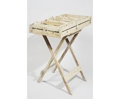 Table basse d'appoint bois naturel 70 x 50,5 x 78 cm pour enfant pliant en bois