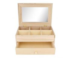 Artemio 14001052 Coiffeuse en Bois avec Miroir à décorer, 26 x 17,5 x 11,5 cm