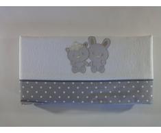 Pekitas Parure de lit pour berceau 100 % coton 3 pièces fabriquée en Espagne Gris