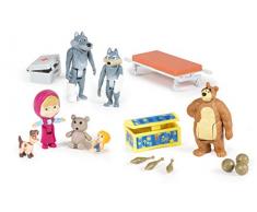 Simba - 109301048 - Masha et Michka - Mini Univers Coffret + 7 Figurines