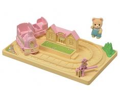 SYLVANIAN FAMILIES-Le Train tchou et Jason Le bébé Ours Mini-Univers, 5320, Multicolore