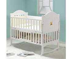 WDXIN Lit Bebe Berceau européen en Bois Massif Coutures multifonctionnelles Réglable en Hauteur Peinture écologique Convient aux bébés de 0 à 6 Ans