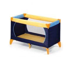 Hauck / Dream N Play / Lit Parapluie 3 Pièces / 120 x 60 cm / Naissance à 15 kg / avec Matelas et Sac de Transport / Pliable / Transportable / Inversable / Yellow Blue Navy (Bleu Marine)