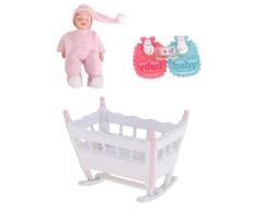 F Fityle Bébé + Berceau + Accessoire dallaitement Ornement Rétro Accessoires de Poupées