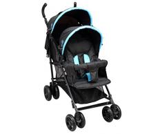 Bambisol Poussette Canne double Noir Turquoise