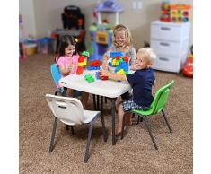 Lifetime 80425 Table Pliante carrée Enfant 61 x 61 cm-Beige Amande, 61,5 x 61,2 x 53,5 cm