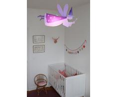 R&M Coudert Lampe de Plafond Suspension Chambre Enfant Fee Lilas et Violet