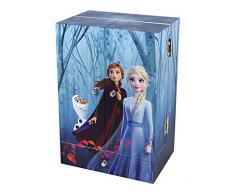 TROUSSELIER - DISNEY - La Reine des Neiges 2 - Frozen 2 - Figurine Elsa - Grande Boite à Bijoux Musicale Coiffeuse - Idéal Cadeau Jeune Fille - Musique du film Liberée Délivrée - Colori Bleu