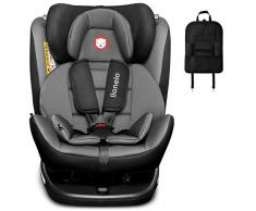 Siège auto LIONELO BASTIAAN ISOFIX 0-36 kg 360° Gris Noir + Organiseur