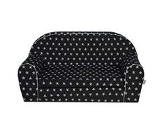 MuseHouse Canapé enfants | Sofa-Light Enfants | Enfant dans le fond pliable Canapé 2 en 1 et lit | 0-4 ans (BLACK-MHS123)