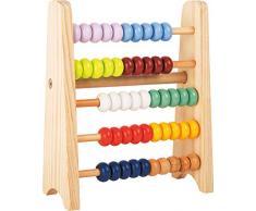 small foot 10848 Boulier de voyage Educate en bois, avec 5 rangées de 10 perles chacune à compter, à partir de 6 ans