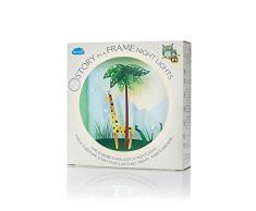 Marmelada lumières Safari Girafe LED 3d Décoration murale à suspendre et dessus de table intérieure Minuteur étages dans un cadre lumière de nuit pour enfant bébé Chambre d'enfant salle intérieure Minuteur Bookshelfs lampe