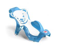 OKBABY Buddy - Transat Anatomique avec Assise en Gomme Anti-dérapante pour le Bain des Nouveaux-nés 0-8 Mois (8 kg) - Bleu Translucide