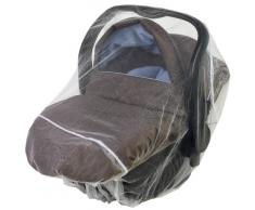 Looping Moustiquaire pour Poussette et/ou Landau et/ou Siege Auto Blanc Groupe 0+ - 80x60cm