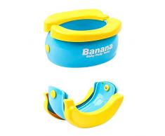 Kitabetty Banane Siège De Toilette,Toilette Pot De Toilette pour Enfants Banane De Dessin Animé De Toilette Urinoir Pliant Urinoir pour Bébé Pot Portable Pliable pour Enfants