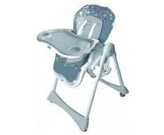 Chaise haute pliante évolutive Baby Fox Grise